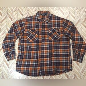 Mountain And Isles Men’s Big & Tall Plaid Flannel. Warm. Size XXL. Org/Blu.